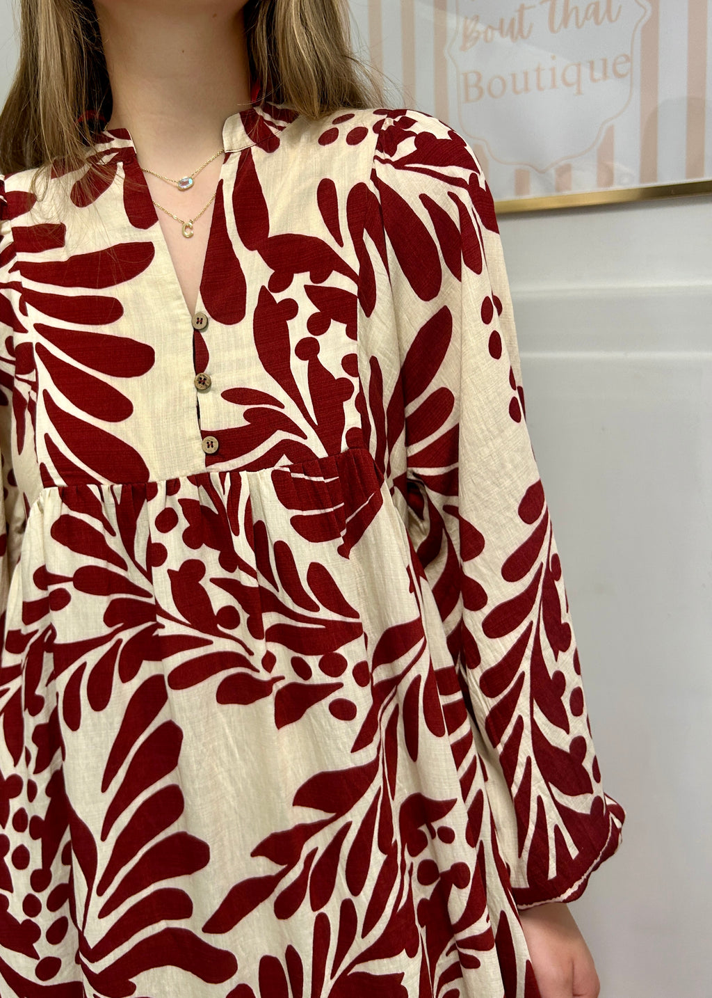 Burgundy petals dress