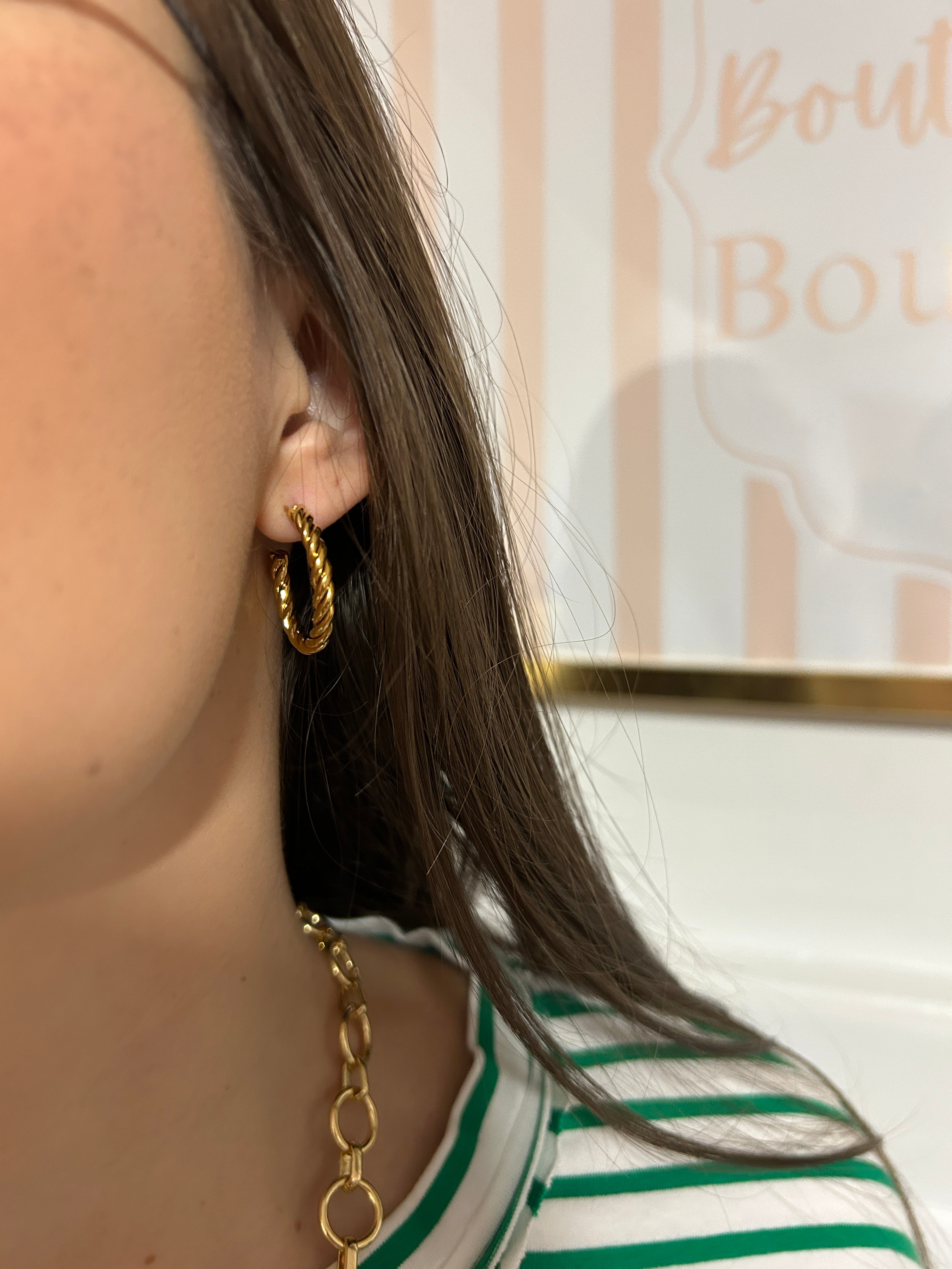 Twisted Hoop Earrings