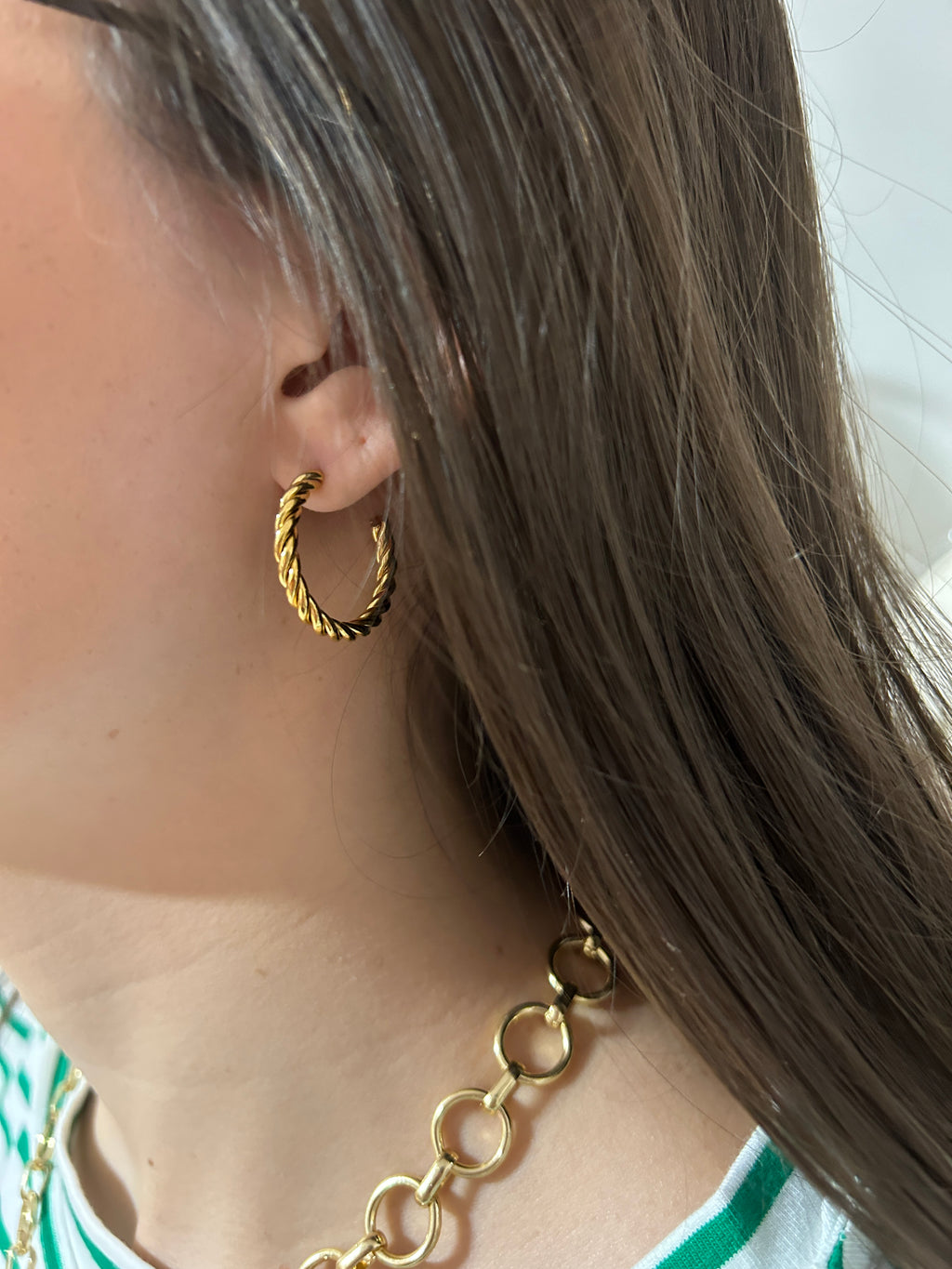 Twisted Hoop Earrings