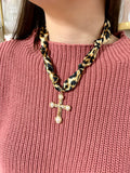 Cheeta Cross Necklace