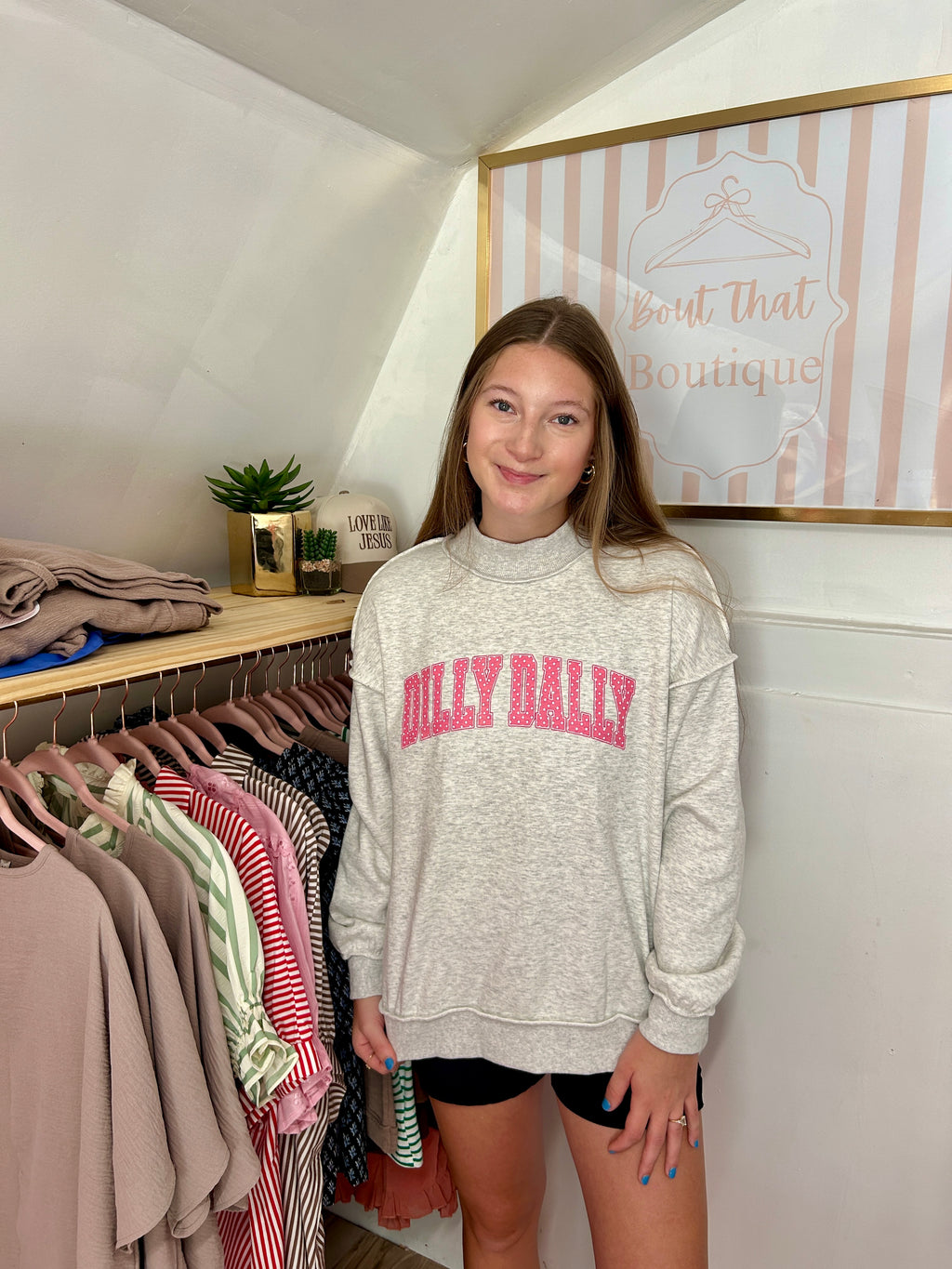 Dilly Dally/ Love Like Jesus Reversible Mockneck