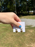 Heart drop earrings